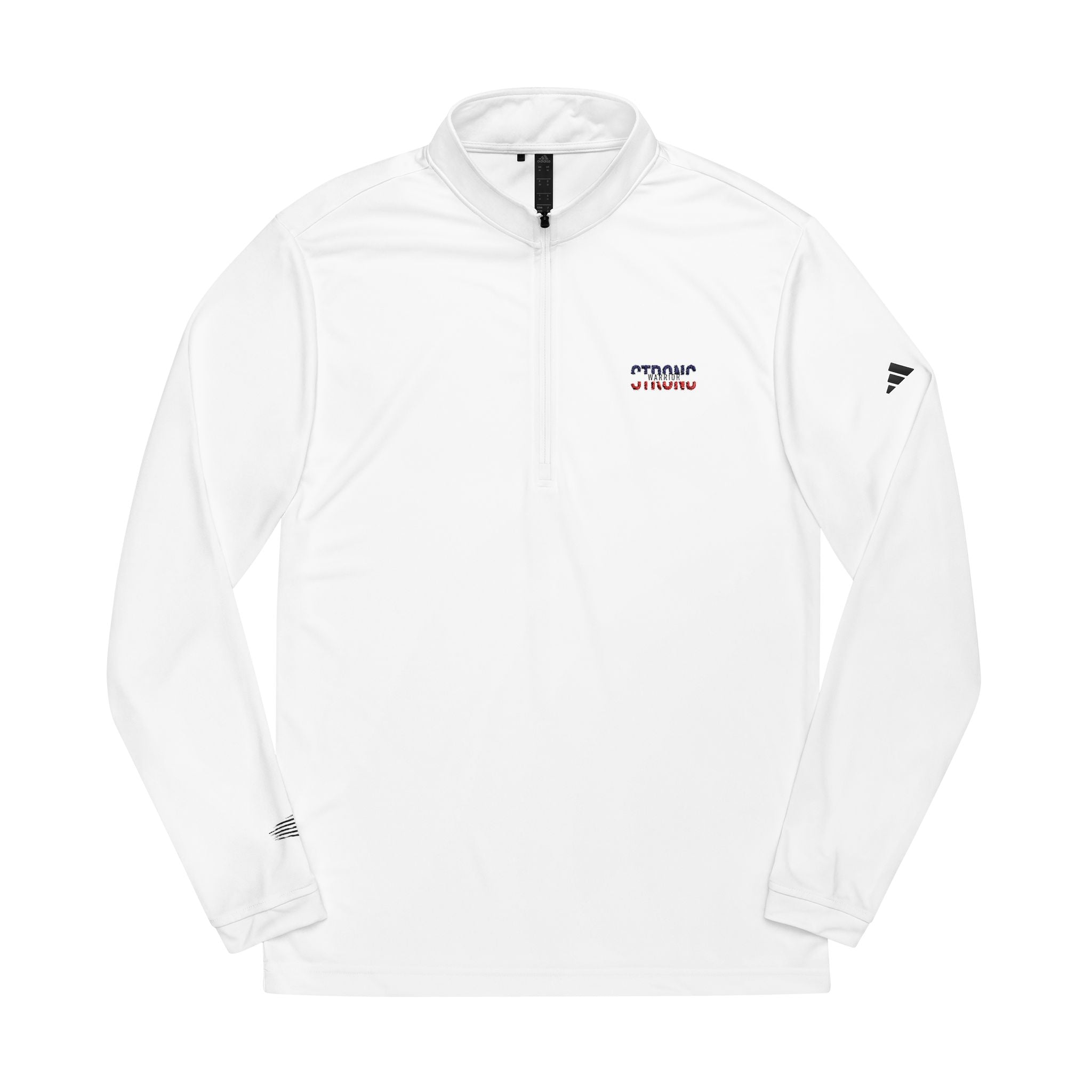 Adidas Embroidered Quarter-Zip Pullover — Lightweight Athletic Top