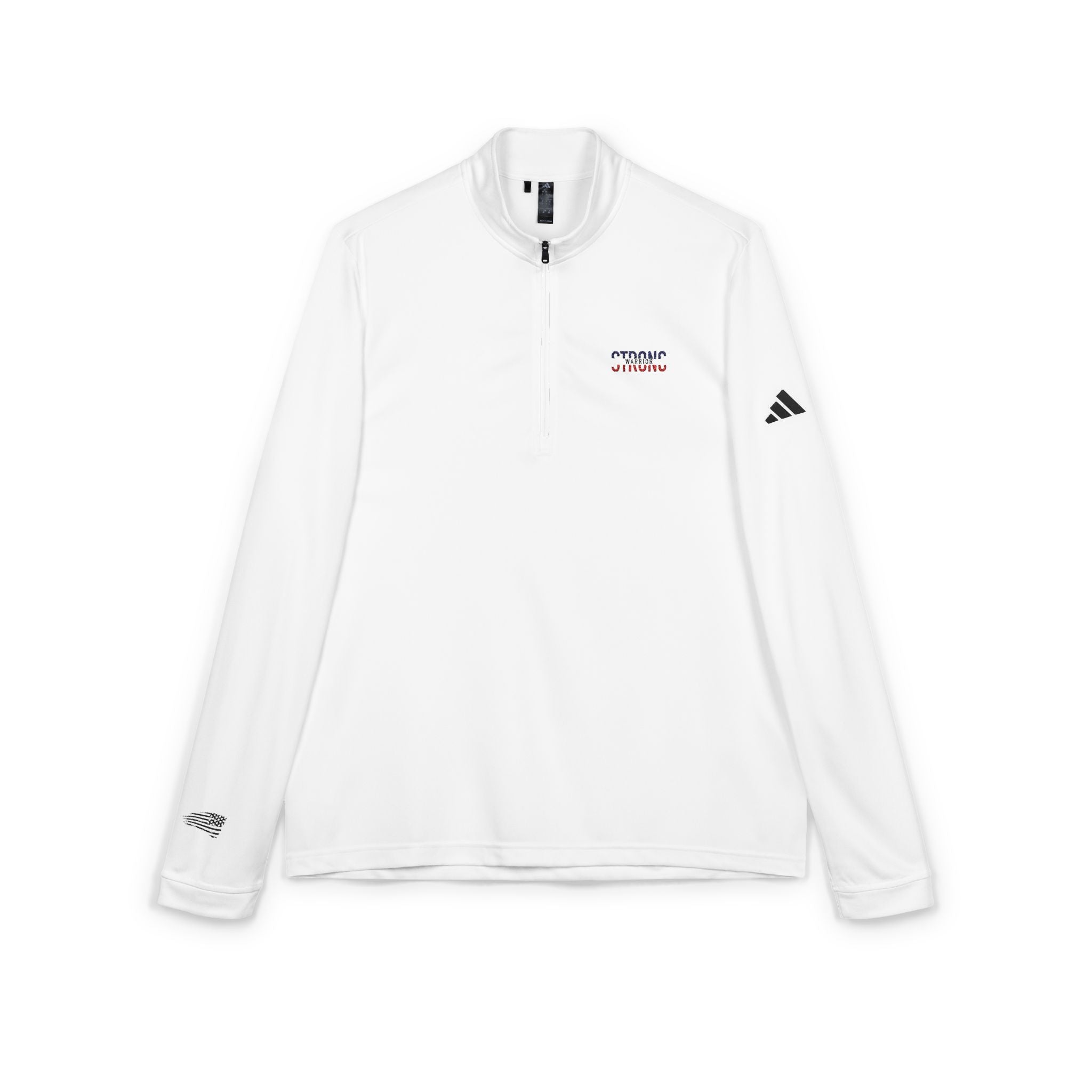Adidas Embroidered Quarter-Zip Pullover — Lightweight Athletic Top